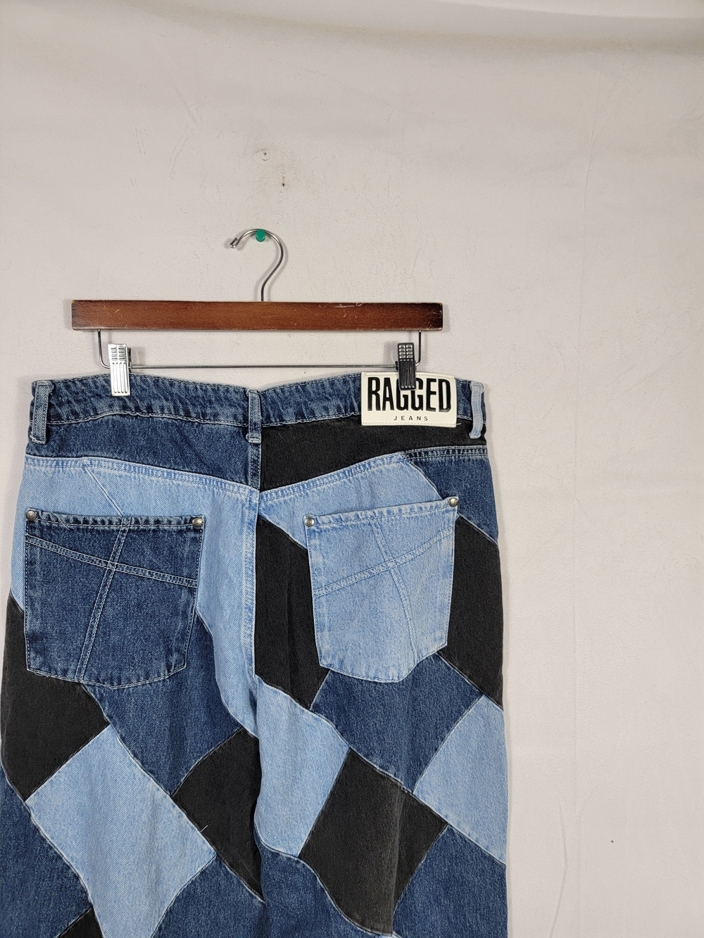 Size 34 Patchwork Ragged Jeans - Picture 6 of 6